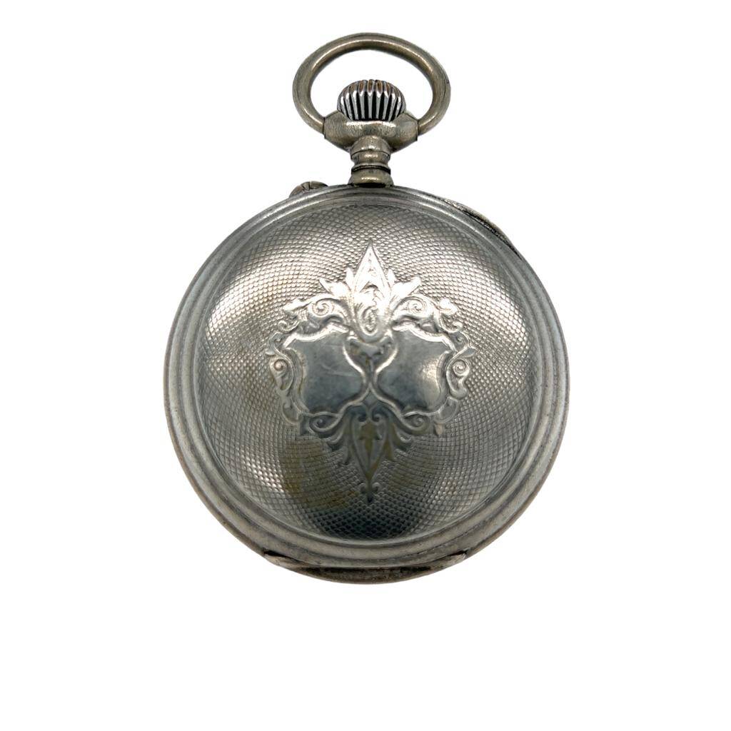 Gümüş Porselen Kadran Kurmalı Cep Saati – Usta İmzalı Arka Kapak | 48.5 mm (#2.18) SAA298 - 3