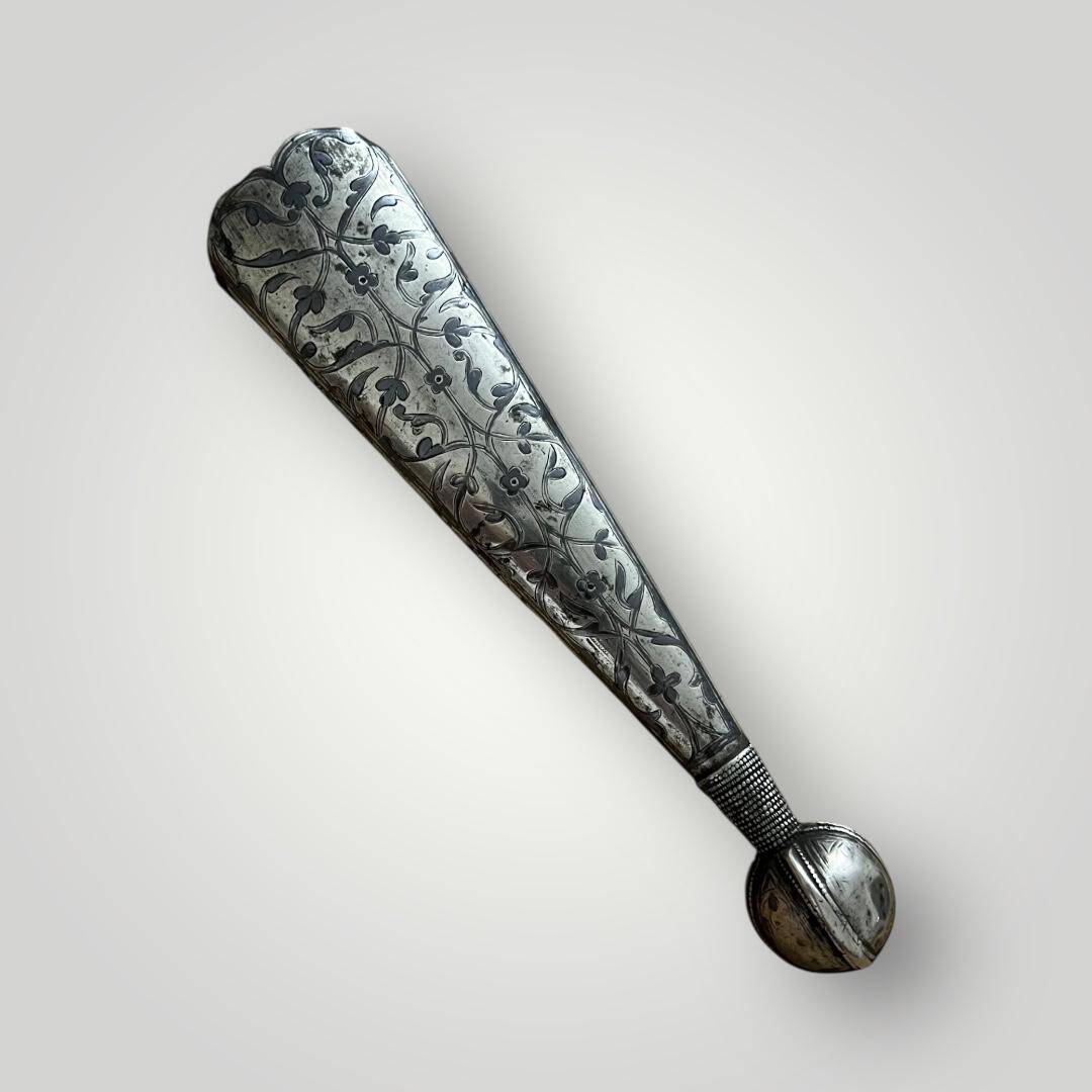 Gümüş Savatlı Damgalı Çerkez Kama Kını Aparatı AOB6026 - 3