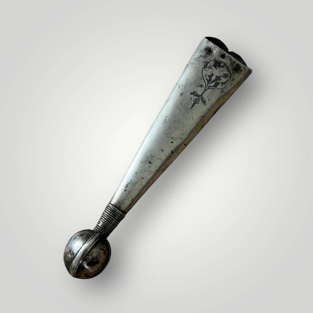 Gümüş Savatlı Damgalı Çerkez Kama Kını Aparatı AOB6026 - 4