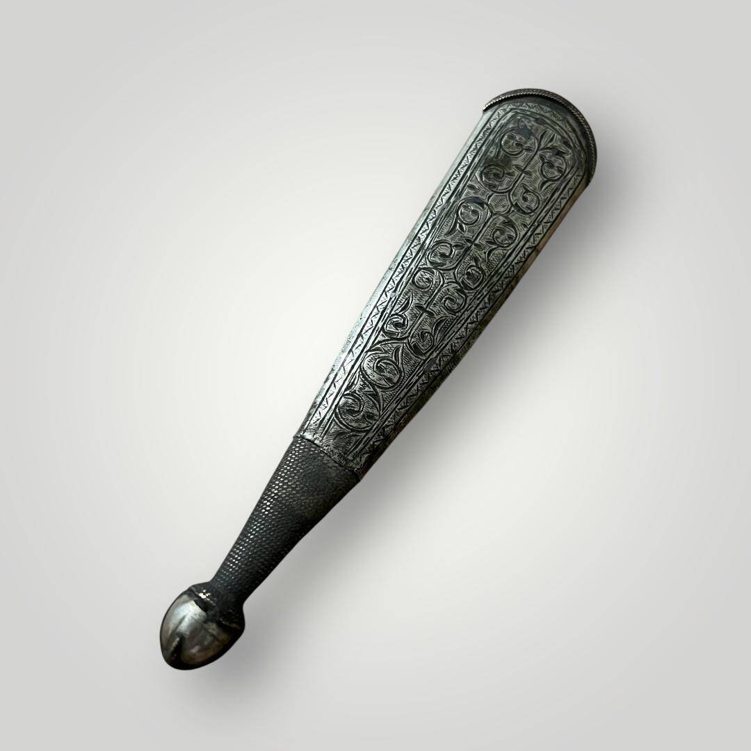Gümüş Savatlı Çerkez Kama Kını Aparatı – 60gr | Kafkas İşi Koleksiyonluk Parça AOB6027 - 4