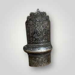 Gümüş Savatlı Çerkez Kama Kını Aparatı – 79gr | Kafkas İşi Nadir Koleksiyonluk AOB6028 - 6