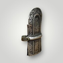 Gümüş Savatlı Çerkez Kama Kını Aparatı – 44gr | Nadir Kafkas İşi Koleksiyonluk AOB6030 - 2