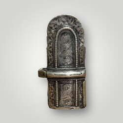 Gümüş Savatlı Çerkez Kama Kını Aparatı – 44gr | Nadir Kafkas İşi Koleksiyonluk AOB6030 - 4