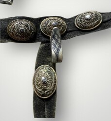 Gümüş Savatlı Damgalı Antika Çerkez Kemeri AOB5088 - 2