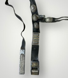 Gümüş Savatlı Damgalı Antika Çerkez Kemeri AOB5088 - 5