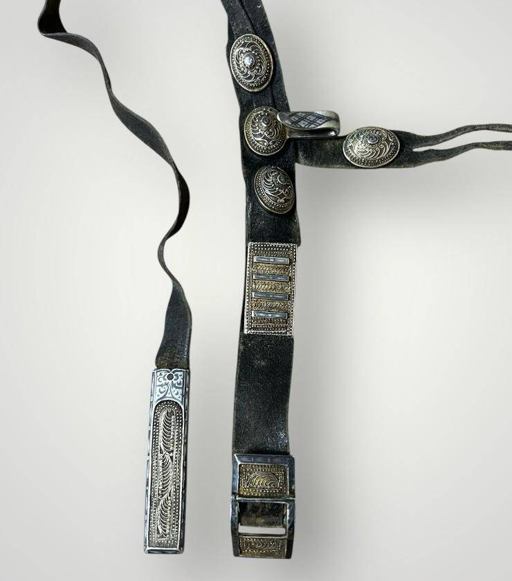 Gümüş Savatlı Damgalı Antika Çerkez Kemeri AOB5088 - 5