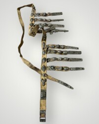 Gümüş Savatlı Damgalı Antika Çerkez Kemeri AOB5089 - 5