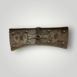 Antika Çerkez İşi Savatlı Damgalı Gümüş Kemer Tokası – Yüksek Gramaj Koleksiyonluk AOB5146 - 3