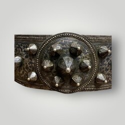 Antika Çerkez İşi Savatlı Damgalı Gümüş Kemer Tokası – Yüksek Gramaj Koleksiyonluk AOB5146 - 5