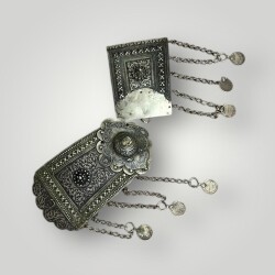 Antika Çerkez İşi Savatlı Damgalı Gümüş Kemer Tokası – Yüksek Gramaj Koleksiyonluk AOB5147 - 4