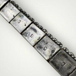 Gümüş Savatlı Damgalı Antika Çerkez Kemeri AOB5149 - 5