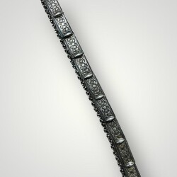 Gümüş Savatlı Damgalı Antika Çerkez Kemeri AOB5148 - 5