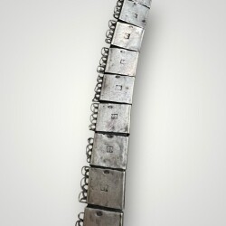 Gümüş Savatlı Damgalı Antika Çerkez Kemeri AOB5152 - 4