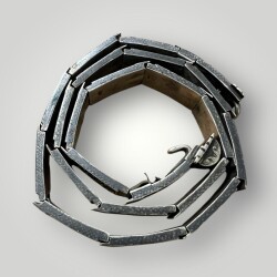 Gümüş Savatlı Damgalı Antika Çerkez Kemeri AOB6020 - 8