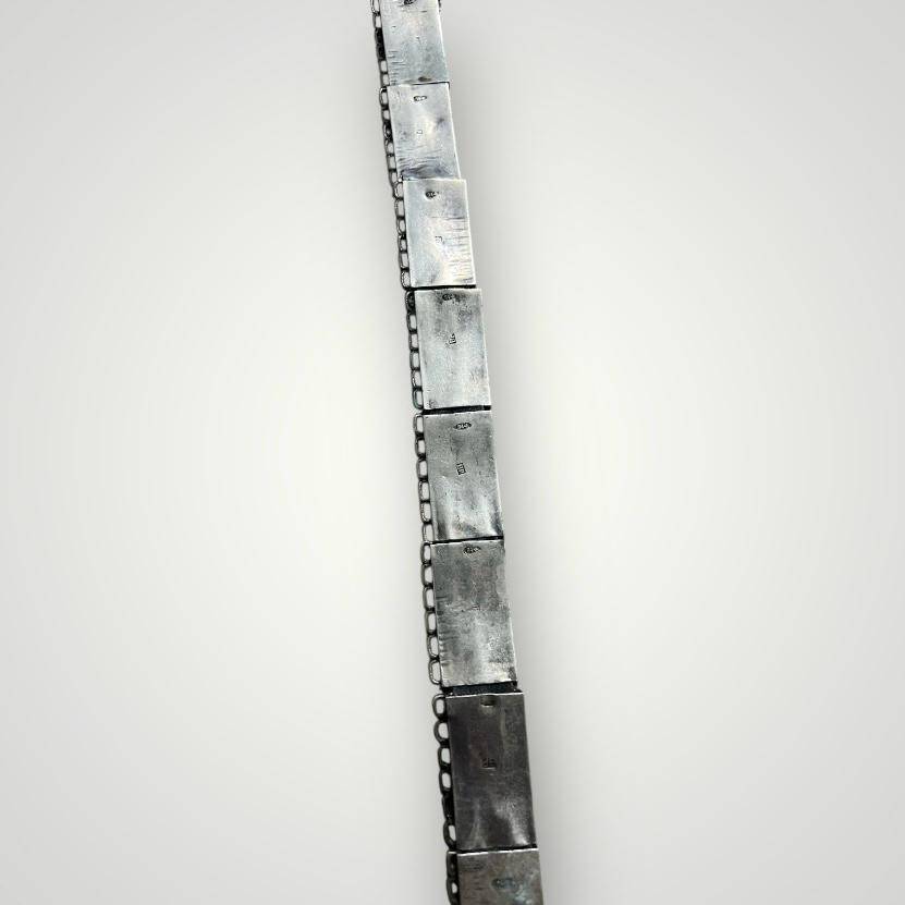 Gümüş Savatlı Damgalı Antika Çerkez Kemeri AOB6020 - 6