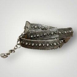 Gümüş Savatlı Damgalı Antika Çerkez Kemeri AOB6021 - 2