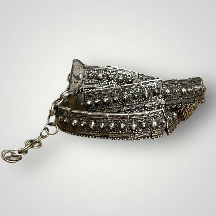 Gümüş Savatlı Damgalı Antika Çerkez Kemeri AOB6021 - 2