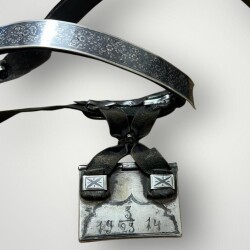 Gümüş Savatlı Damgalı Antika Çerkez Kemeri AOB5087 - 8