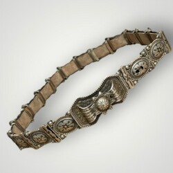 Antika Savat İşçilikli Damgalı Gümüş Kemer – Çok Yüksek Gramaj Nadir Parça AOB6017 - 6