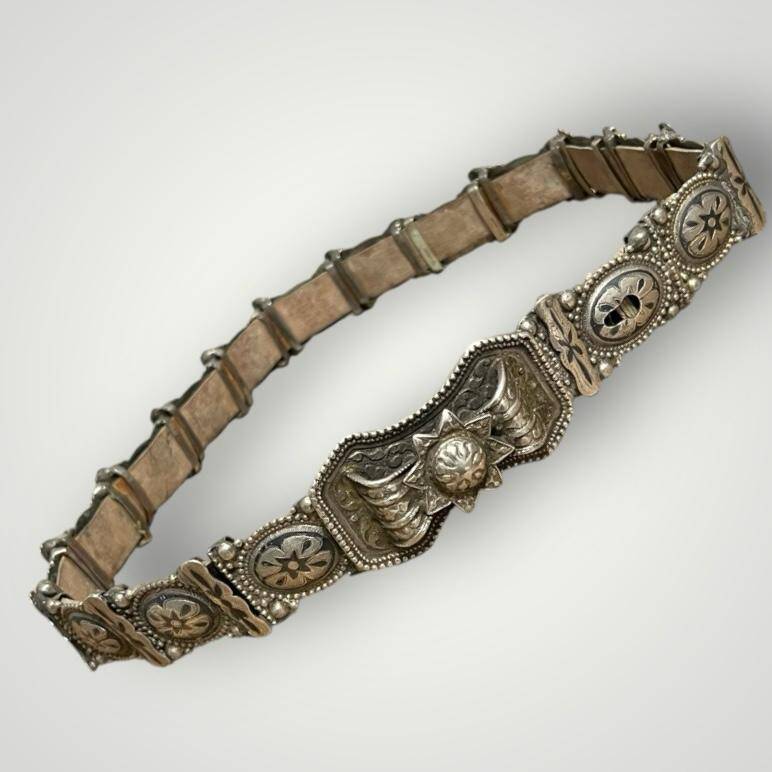 Antika Savat İşçilikli Damgalı Gümüş Kemer – Çok Yüksek Gramaj Nadir Parça AOB6017 - 6