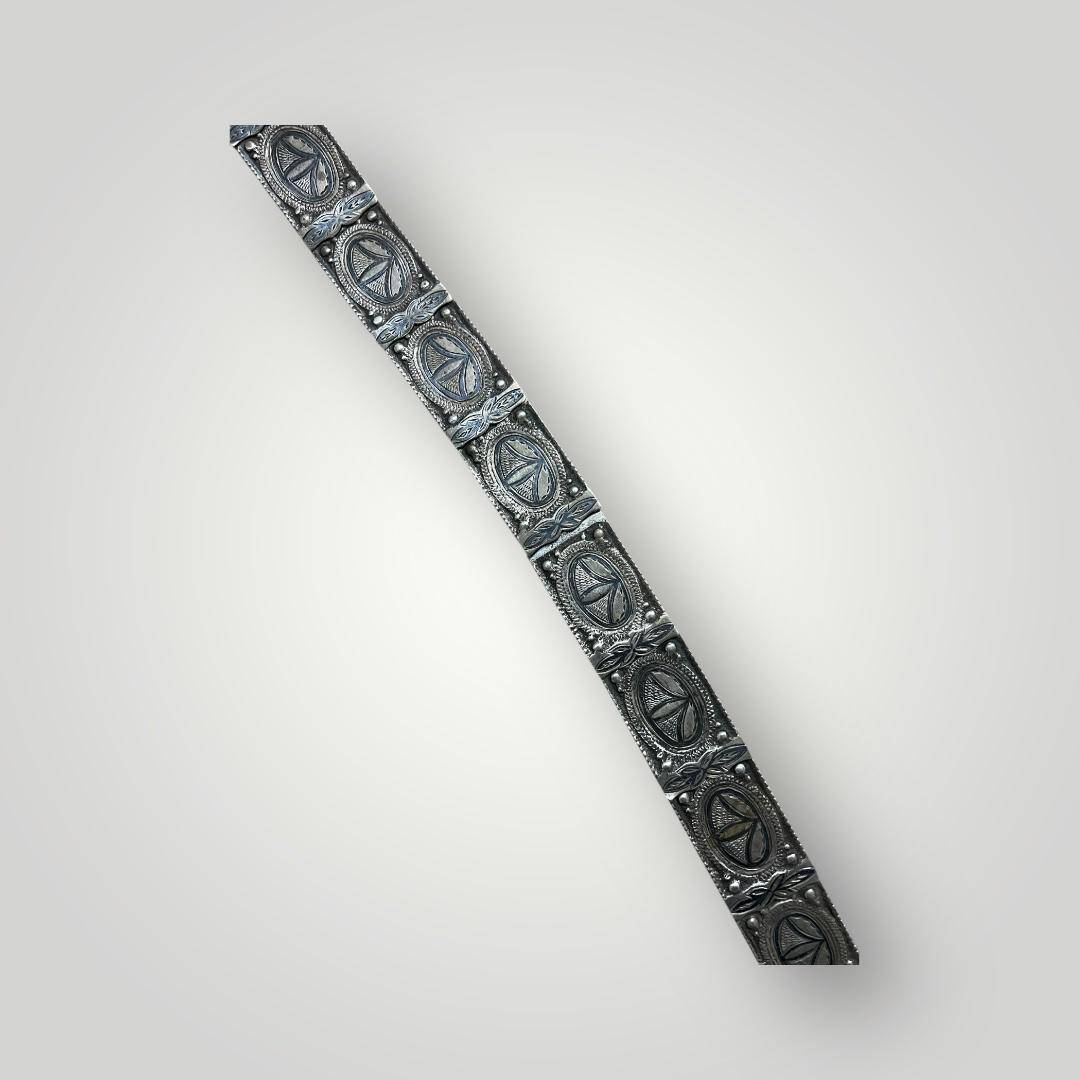 Antika Savat İşçilikli Damgalı Gümüş Kemer – Yüksek Gramaj Koleksiyonluk AOB6018 - 4