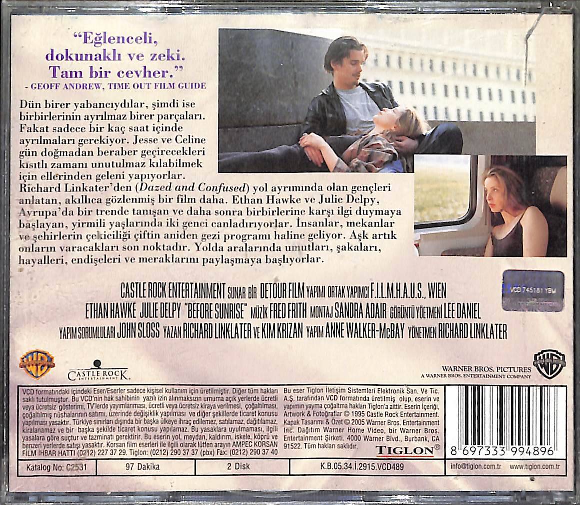 Gün Doğmadan – Before Sunrise (1995) Orjinal VCD Film ' Ethan Hawke - Julie Delpy ' VCD28040 - 2