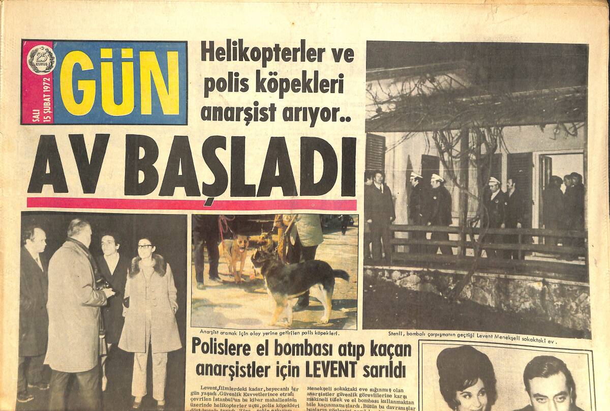 Gün Gazetesi 15 Şubat 1972 - En Büyük Çöpçatan THY - Boşanma Davası Açan Belgin Doruk İle Özdemir Birsel İçin Kızları GZ144539 - 1