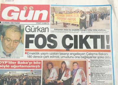 Gün Gazetesi 16 Nisan 1995-DYPliler Babayı Bile Böyle Uğurlmamıştı GZ36523 - 1