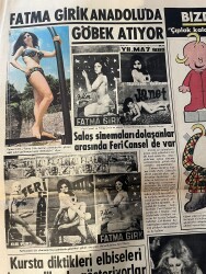Gün Gazetesi 20 Nisan 1972 - Eski Erkek Yasemin Koca Arıyor - Fatma Girik Anadolu'da Göbek Atıyor GZ141815 - 2