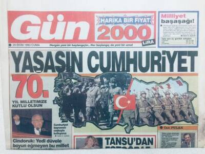 Gün Gazetesi 29 Ekim 1993 - Tansu Çillerden Fotoğraf Yasağı GZ43240 - 1