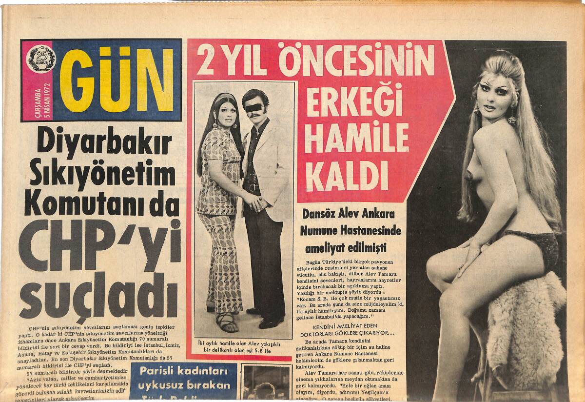 Gün Gazetesi 5 Nisan 1972 - Sarı Fare Cruyff Yılın Futbolcusu Seçildi - Ana Evini Terkeden Nazan Şoray Konuştu - 2 Yıl Öncesinin Erkeği Hamile Kaldı GZ144892 - 1