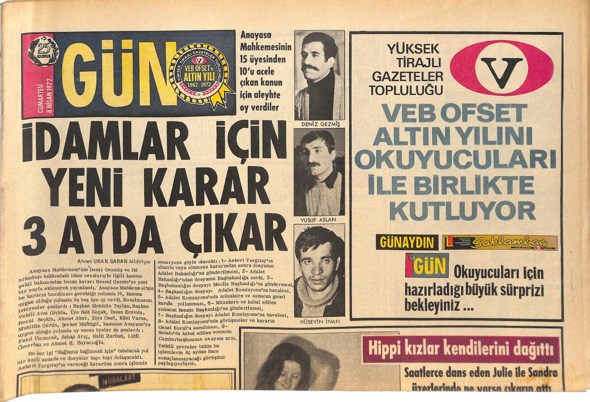 Gün Gazetesi 8 Nisan 1972 - Almanya'da Dükkan Açan Türklerin Durumu Sarsıntıda GZ144835 - 1
