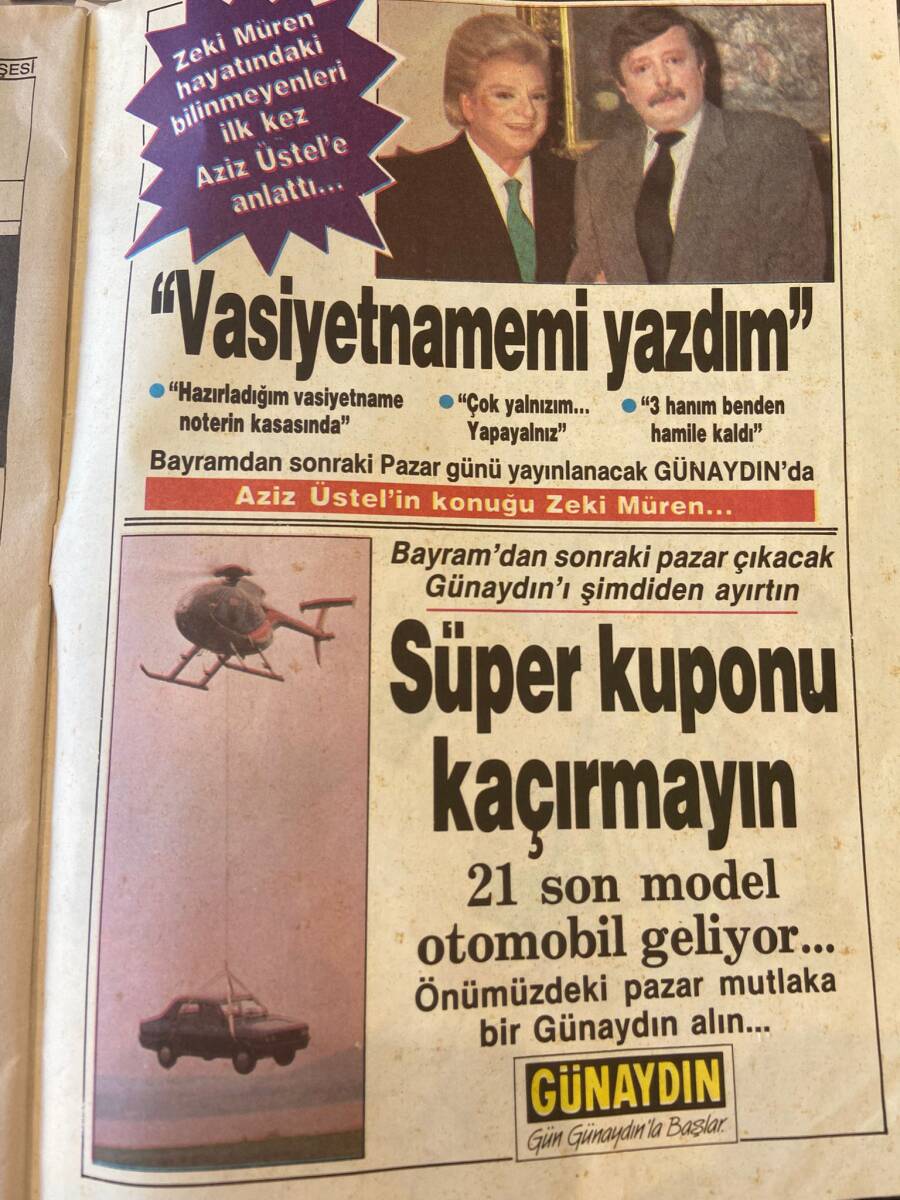 Günaydın Bayram Neşesi Dergisi - Levent Kırca - Oya Başar - Müjdat Gezen - Zeki Alasya - Cüneyt Arkın - Hülya Avşar - Perihan Savaş - Zeki Müren NDR90510 - 2