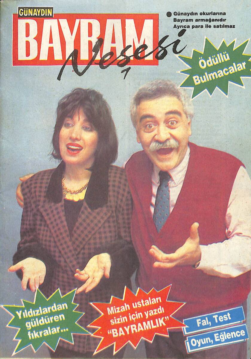 Günaydın Bayram Neşesi Dergisi - Levent Kırca - Oya Başar - Müjdat Gezen - Zeki Alasya - Cüneyt Arkın - Hülya Avşar - Perihan Savaş - Zeki Müren NDR90510 - 1