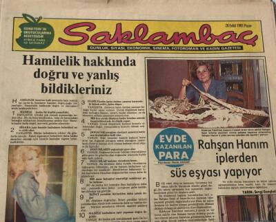 Günaydın Eki Saklambaç Gazetesi 20 Eylül 1981-Elizabeth Taylor Otel Reklamı Yapıyor GZ45580 - 2
