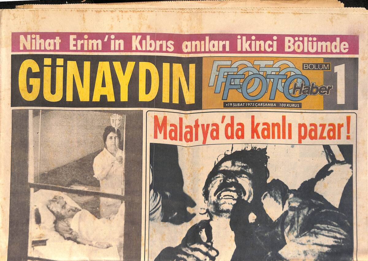 Günaydın Foto Haber Gazetesi 19 Şubat 1975 - Filiz Akın'ın Yüz Liraya Aldığı Piyango Biletine Bir Kutu Peynir Çıktı - Onassis Ölüm Döşeğinde GZ156828 - 1