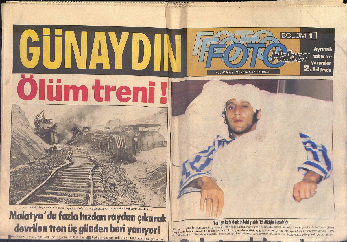 Günaydın Foto Haber Gazetesi 20 Mayıs 1975 - Şampiyon Fenerbahçe - Balıkesir'de Bayram Var GZ156516 - 1