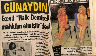 Günaydın Gazetesi 1 Ağustos 1970 - Oya Peri Ve Kamuran Akkor İlk Defa Karşılaşınca Karıştıranlar Haklıymış Dediler GZ55865 - 1