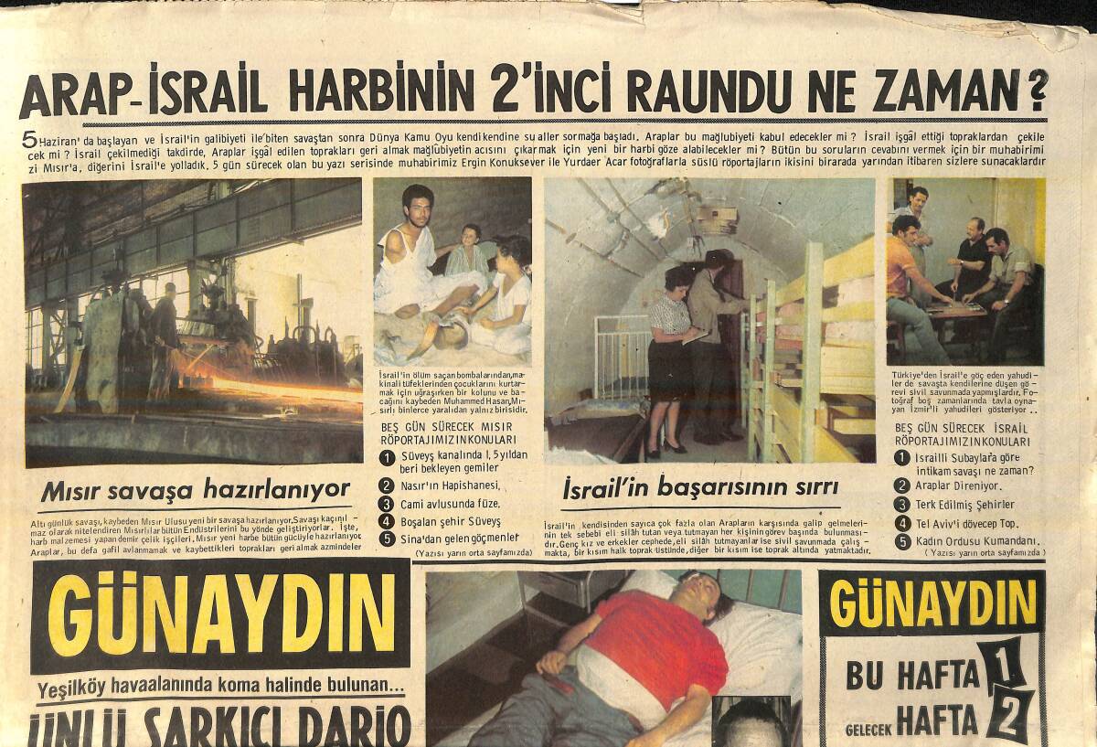 Günaydın Gazetesi 1 Aralık 1968 - Galatasaray'a Tek Penaltı Yetti - Mısır Savaşa Hazır GZ156703 - 1