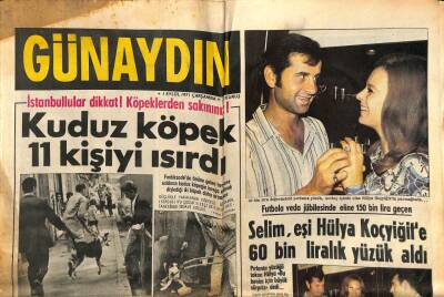 Günaydın Gazetesi 1 Eylül 1971 - Selim Eşi Hülya Koçyiğite 60 Bin Liralık Yüzük Aldı GZ56008 - 1