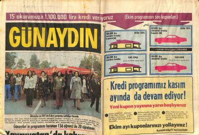 Günaydın Gazetesi 1 Kasım 1974 - Şampiyon Muhammed Alinin 10 Yıllık Hayat Hikayesi GZ58175 - 1