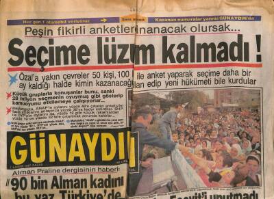 Günaydın Gazetesi 1 Kasım 1987 - Doğum Günü Hediyesi GZ58235 - 1