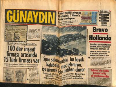 Günaydın Gazetesi 1 Nisan 1982 - 100 Dev İnşaat Firması Arasında 15 Türk Firması Var GZ74222 - 1