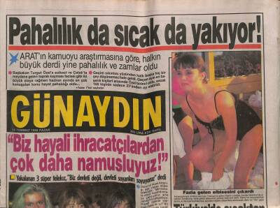 Günaydın Gazetesi 10 Temmuz 1988 - Son 4 Gün İçerisinde Aşırı Sıcaklardan Ölenlerin Sayısı da 16ya Çıktı GZ83355 - 1