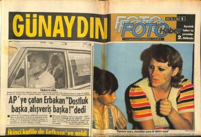 Günaydın Gazetesi 11 Ağustos 1975 - Necmettin Erbakan,Dostluk Başka Alışveriş Başka GZ58290 - 1
