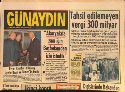 Günaydın Gazetesi 11 Ağustos 1984 - Richard Burton Kırmızı Ceket Ve Kırmızı Kazakla Gömüldü GZ126654 - 1