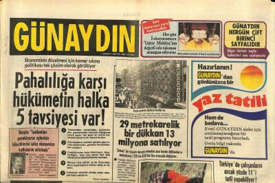 Günaydın Gazetesi 11 Mayıs 1980 - Sirkecide 29 Metrekarelik Bir Dükkan 13 Milyona Satılıyor GZ87439 - 1