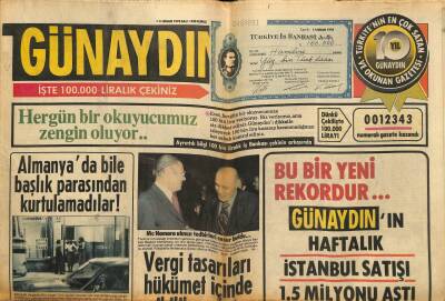 Günaydın Gazetesi 11 Nisan 1978 - Almanyada Bile Başlık Parasından Kurtulamadılar ! GZ87162 - 1