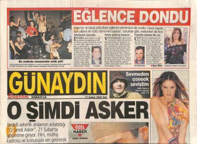 Günaydın Gazetesi 11 Şubat 2003 - Sibel Can , 70 Kiloya Çıktığı İddiasını Yalanladı Kilom 62 GZ91014 - 1