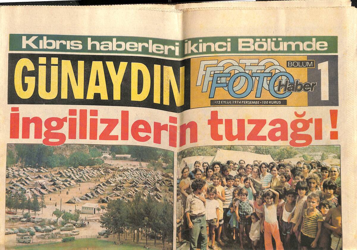 Günaydın Gazetesi 12 Eylül 1974 - Müzeyyen Senar'a Galasında Nazar Boncuğu Taktılar GZ141983 - 1